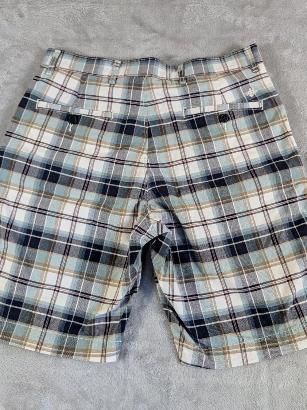 Dockers Flex Comfort Men s Plaid Chino Shorts Size 30 Preppy Collegiate Normcore